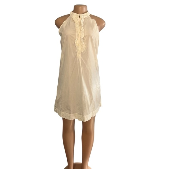 Nili Lotan Sleeveless Halter Neck Ruffle Dress - Picture 1 of 9